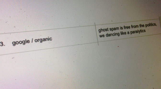 Ghost spam is free from the politics: keyword spam su Analytics