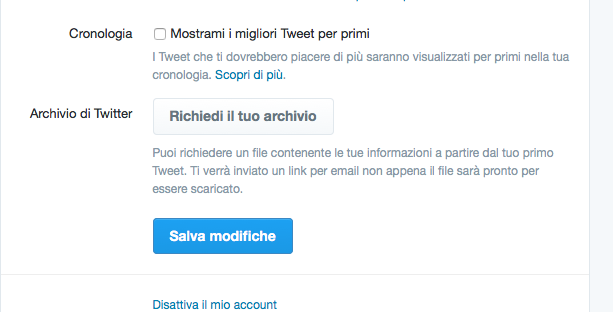 Algoritmo twitter migliori Tweet