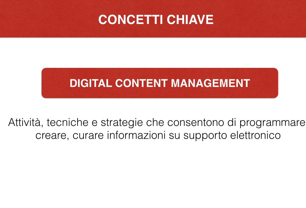 Digital content management - Glossario