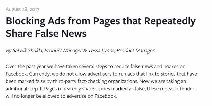 Facebook cambia l'algoritmo: l'annuncio ufficiale contro le fake news